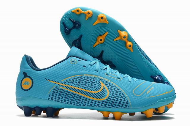 Nike Vapor 14 Academy AG Low Men's Football Shoes Blue Yellow-8 - Click Image to Close